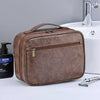 Trousse de Toilette Homme en cuir PU.