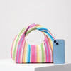 Sac à main tissé Vintage Arc en ciel