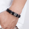 Bracelet Corde en cuir tissé Homme