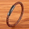 Bracelet Cuir et acier inoxydable Homme
