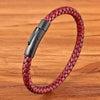 Bracelet Cuir et acier inoxydable Homme