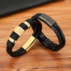Bracelet Corde en cuir tissé Homme