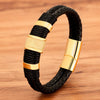 Bracelet Corde en cuir tissé Homme