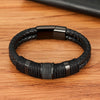 Bracelet Corde en cuir tissé Homme