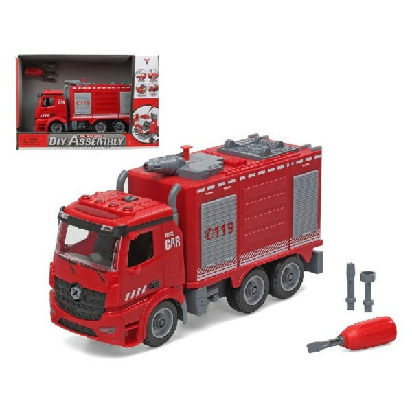 Camion de pompier son et lumière Diy Assembly 37 x 25 cm (37 x 25 cm)