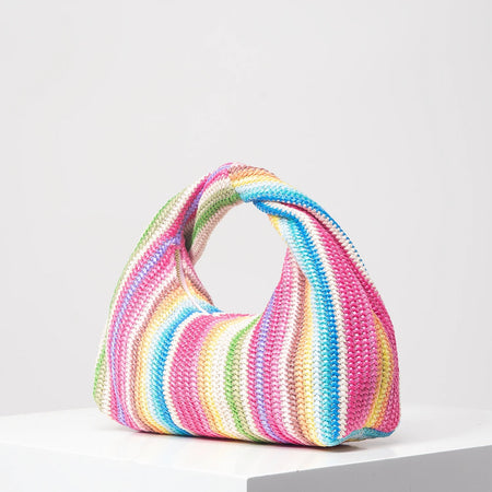 Sac à main tissé Vintage Arc en ciel