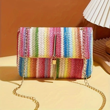 Sac pochette à bandoulière Chic coloré Femmes