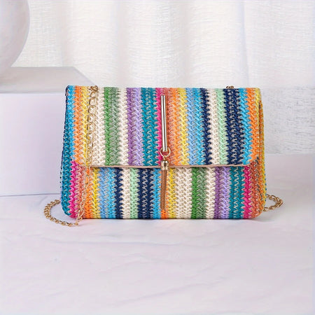 Sac pochette à bandoulière Chic coloré Femmes