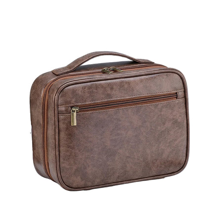 Trousse de Toilette Homme en cuir PU.