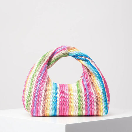 Sac à main tissé Vintage Arc en ciel