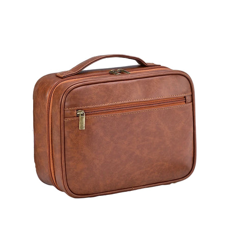 Trousse de Toilette Homme en cuir PU.