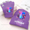 Bonnet et gants Kpop Demon Hunters Lettre prénom
