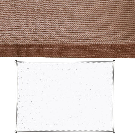 Voiles d'ombrage Chocolat Polyéthylène 350 x 1 x 500 cm