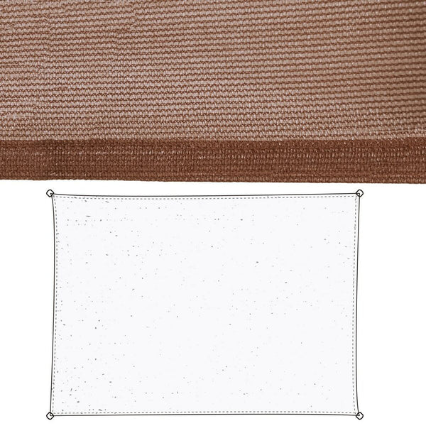 Voiles d'ombrage Chocolat Polyéthylène 350 x 1 x 500 cm